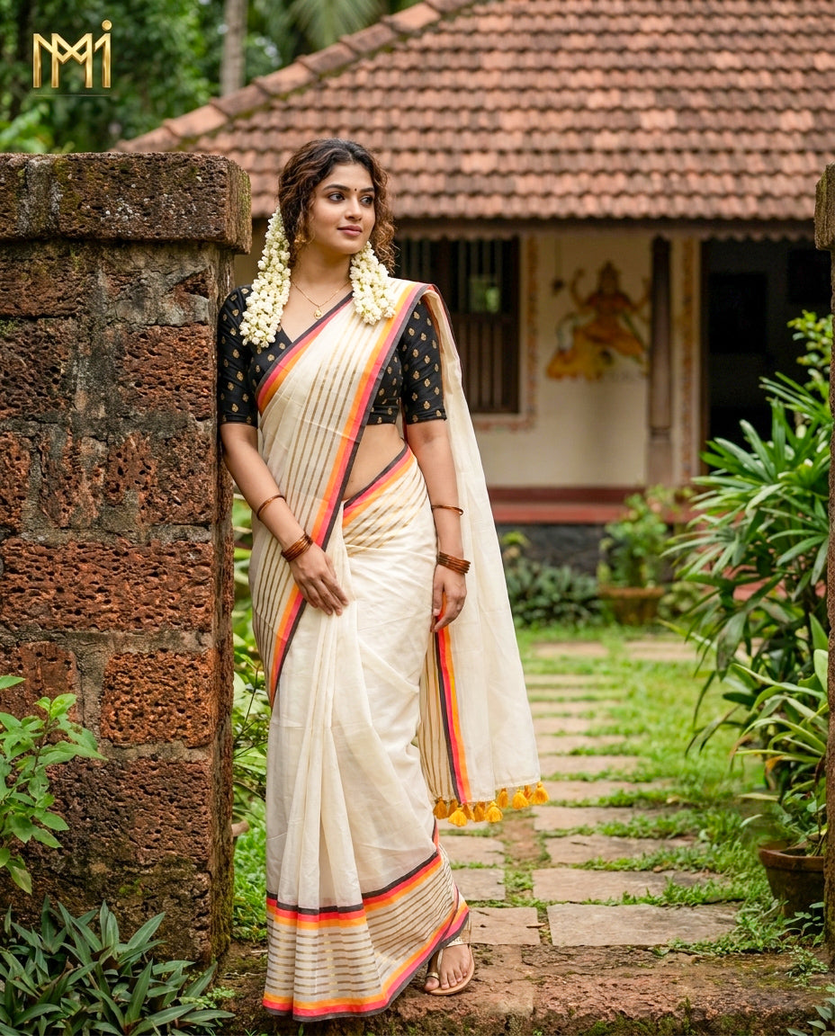 ONAM MUL COTTON SAREE